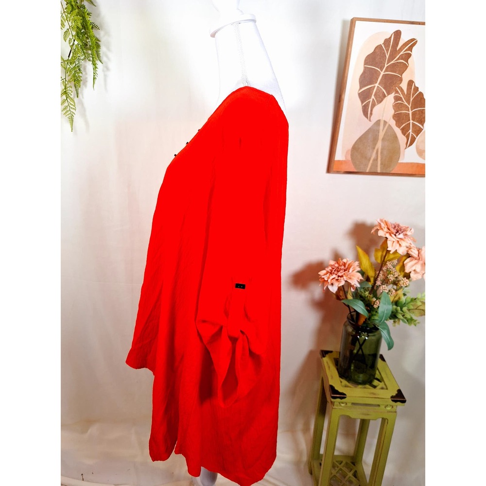Ali Miles Women's Burnt Orange Tunic Blouse 3/4 Sleeves Size 2XL - Picture 5 of 7